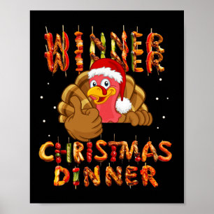 Póster Ganador Navidades Cena Santa Claus Trump