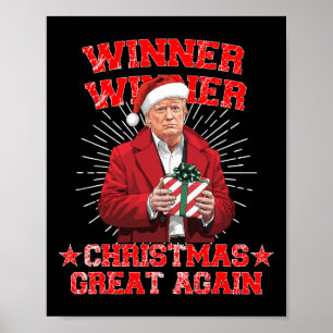 Póster Ganador Navidades grandes de nuevo Trump Funny Hu