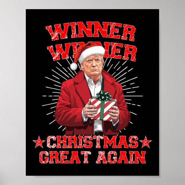 Póster Ganador Navidades grandes de nuevo Trump Funny Hu (Frente)