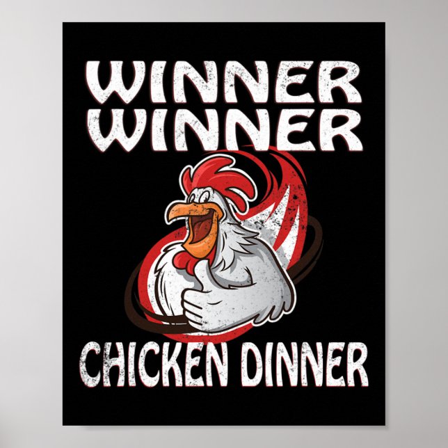 Póster Ganador Perdedor Video Game Chicken Dinner Player (Frente)