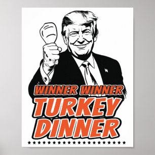 Póster Ganadora de la cena turca graciosa Turquía Trump