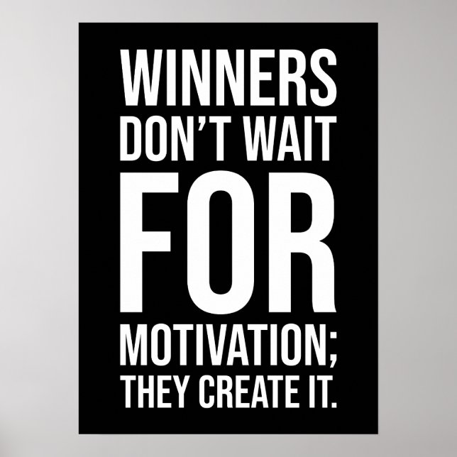 Póster Ganadores Crear Motivación - Grind Hustle Success (Frente)