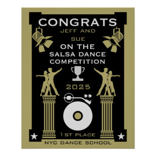 Póster Ganadores del concurso de danza Salsa
