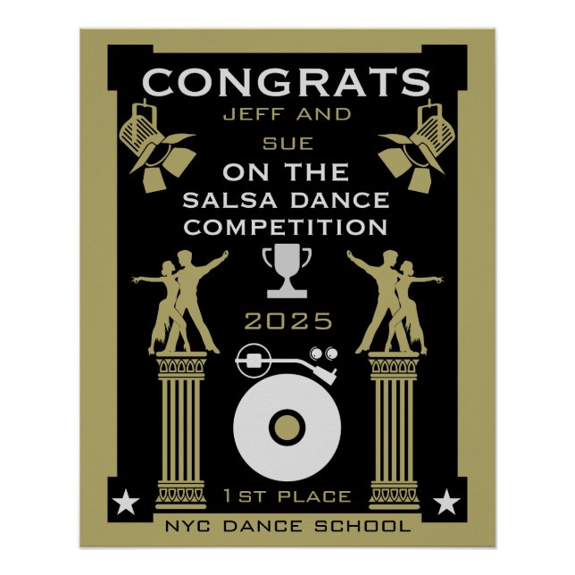 Póster Ganadores del concurso de danza Salsa (Anverso)