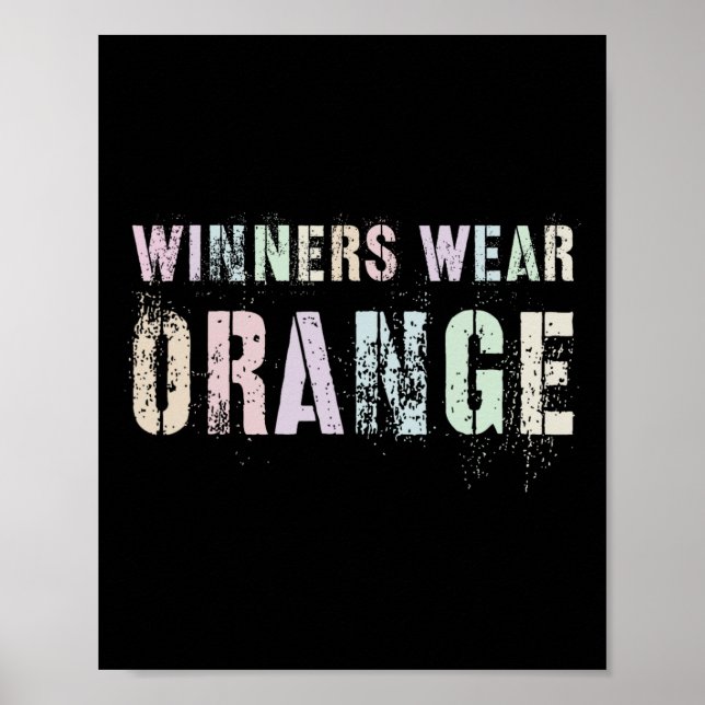 Póster GANADORES LLEVAN NARANJA Summer Camp Equipo de Gue (Frente)