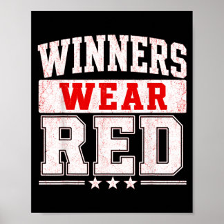 Póster Ganadores Usan Rojo Semana del Espíritu de Equipo
