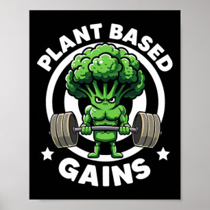 Póster Ganancias basadas en plantas Vegan Atlete Vegan Gy