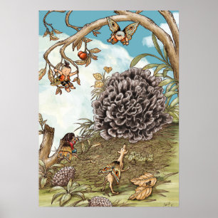 Póster Ganba Fungus Wall Art — Yunnan Storybook