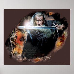 Póster Gandalf con la espada en batalla