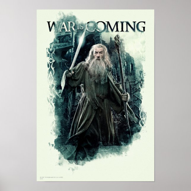 Póster Gandalf - Se acerca la guerra (Frente)