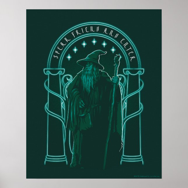 Póster GANDALF™ "Speak Friend And Enter" Doors of Durin (Frente)