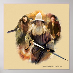 Póster Gandalf, THORIN OAKENSHIELD™ y BILBO BAGGINS™