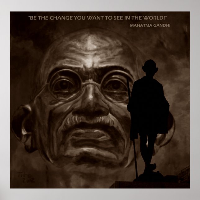 Póster GANDHI - change… (Frente)