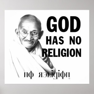 Póster Gandhi sobre Dios