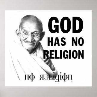 Póster Gandhi sobre Dios