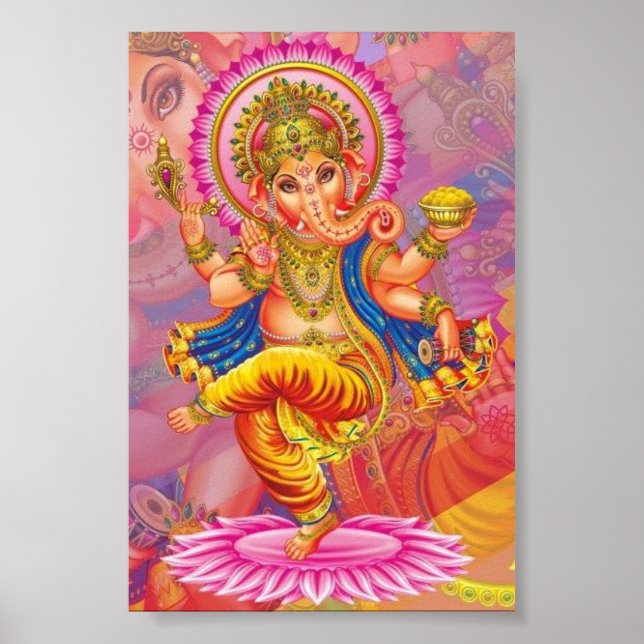 Póster Ganesha Diosa Elefante (Frente)