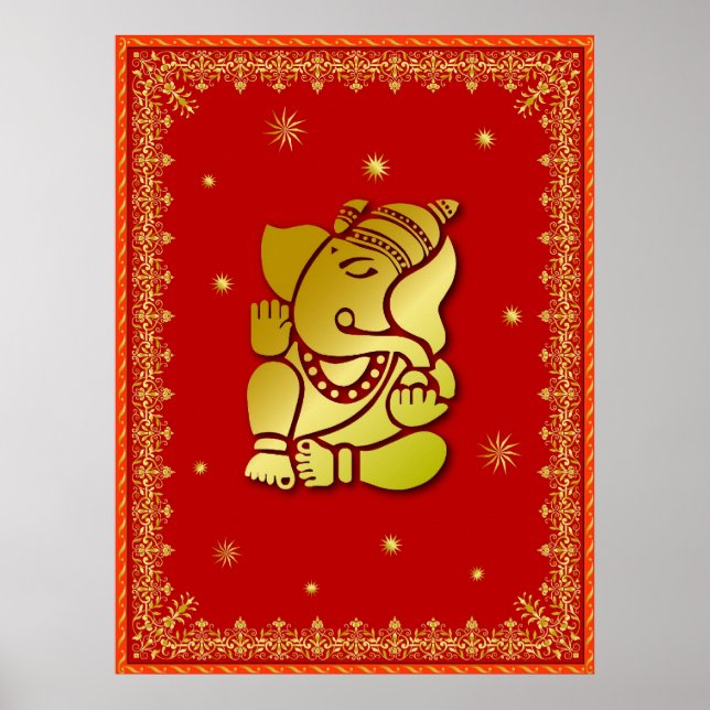 Póster Ganesha dorada (Frente)