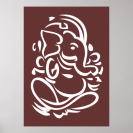 Póster Ganesha - Rótulo de Dios hindú