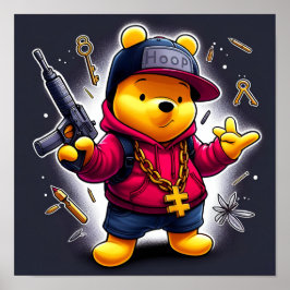 Póster Gangsta Winnie the Pooh 1