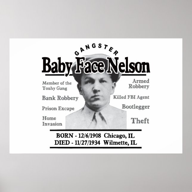 Póster Gangster Baby Face Nelson (Frente)