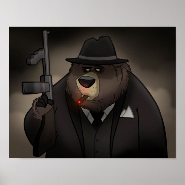 Póster Gangster Bear Poster (Frente)