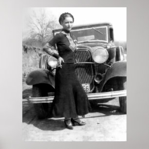 PÓSTER GANGSTER DE LA ERA DE LA DEPRESIÓN - BONNIE PARKER