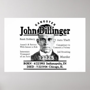 Póster Gangster John Dillinger