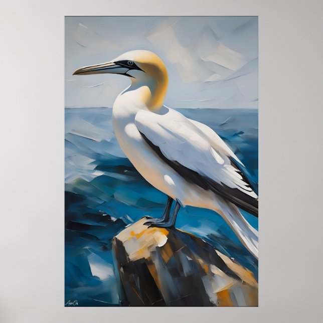 Póster | Gannet | Estilo de pintura (Frente)