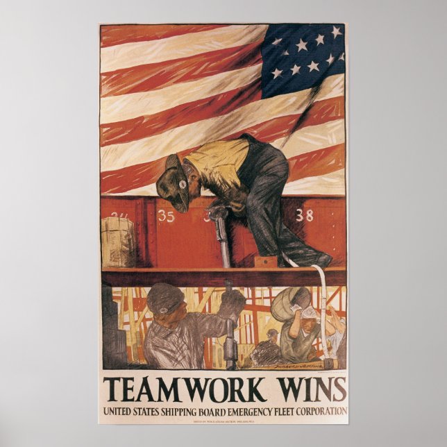 Póster Ganó Teamwork (Frente)
