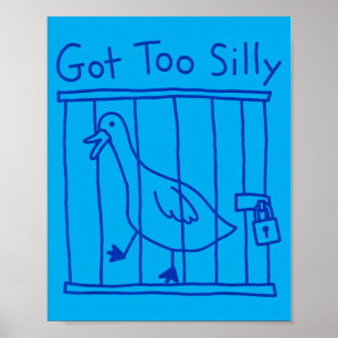Póster Ganso Meme Divertido Pato Ganso Pájaro Se Volvió D