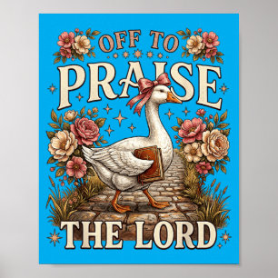 Póster Ganso para alabar al Señor Versículo de la Biblia