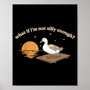 Póster Ganso Qué pasa si no soy tonto Diseño retro de mem