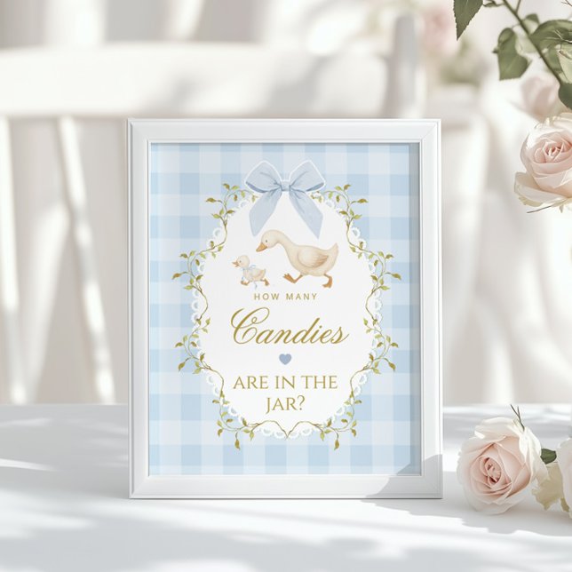 Póster Ganso Tonto Cuántos dulces Blue Gingham (Subido por el creador)