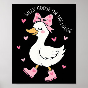 Póster Ganso Tonto Del Día De San Valentín Suelto Coqueta