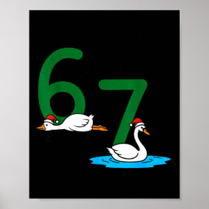 Póster Gansos que ponen cisnes que nadan 67 Seis gansos s