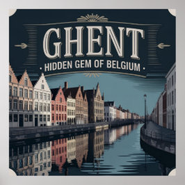 Póster Gante – Joya Oculta de Bélgica