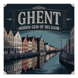 Póster Gante – Joya Oculta de Bélgica