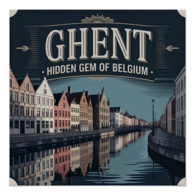 Póster Gante – Joya Oculta de Bélgica (Anverso)
