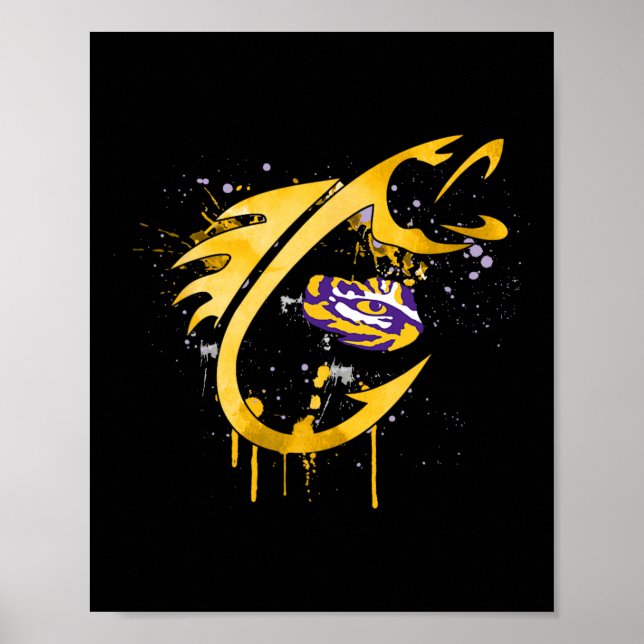 Póster Ganzúa de pesca de los Tigres de Lsu (Frente)