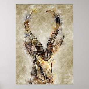 Póster Gaqzelle Vintage Print Wall Art