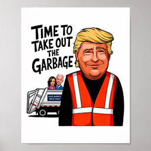 Póster Garbyge Por El Momento Divertido De Trump 2024 Par