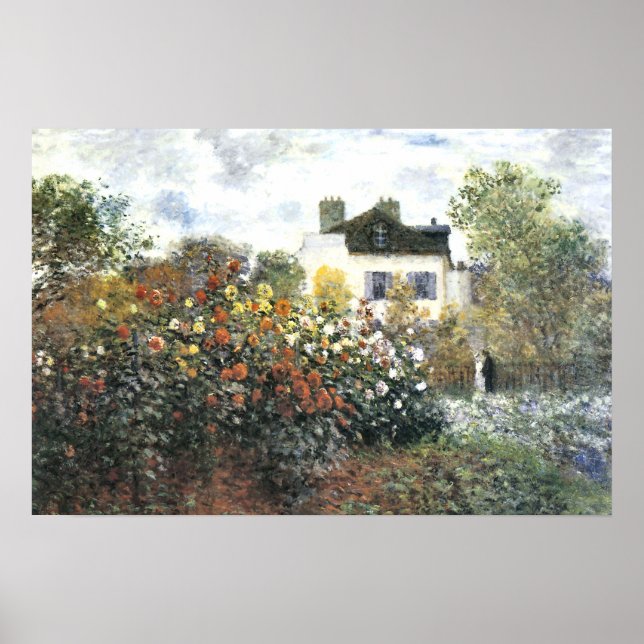 Póster Garden at Argenteuil, Monet, Fine Art Poster (Frente)