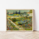 Póster Garden at Arles | Vincent Van Gogh<br><div class="desc">Garden at Arles (1888) by Dutch post-impressionist artist Vincent Van Gogh. Original artwork is an oil on canvas depicting a lush landscape of colorful flowers. 

Use the design tools to add custom text or personalize the image.</div>