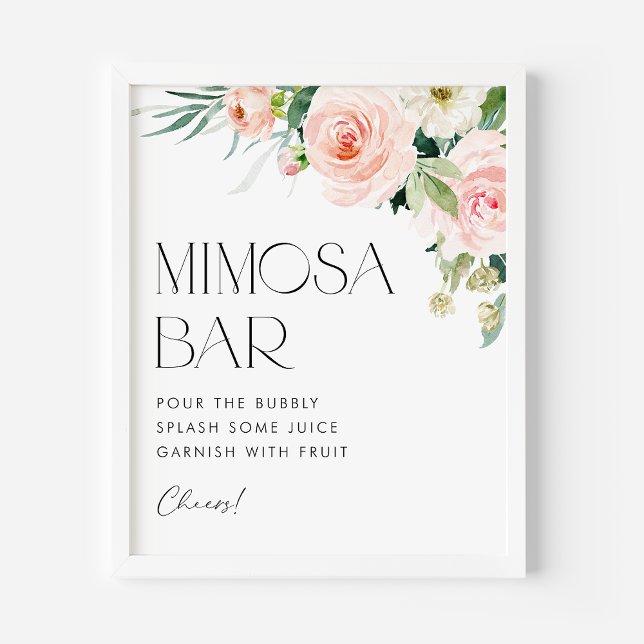 Póster Garden Flowers Bridal Shower Mimosa Bar (Subido por el creador)