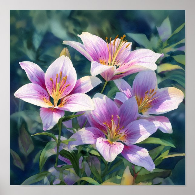 Póster Garden Lilies (Frente)