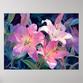 Póster Garden Lilies