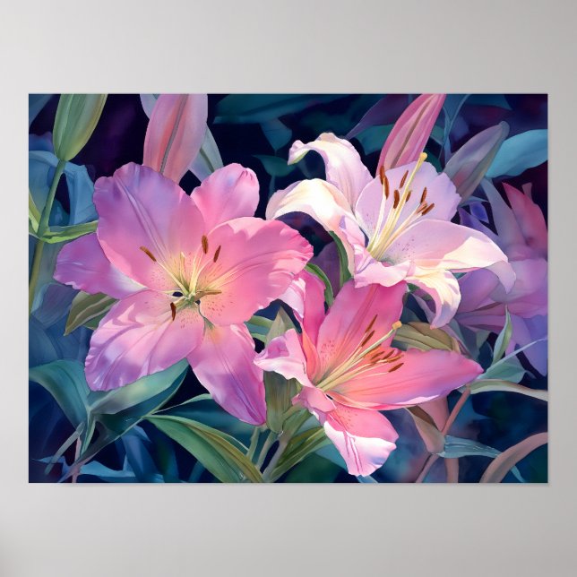 Póster Garden Lilies (Frente)