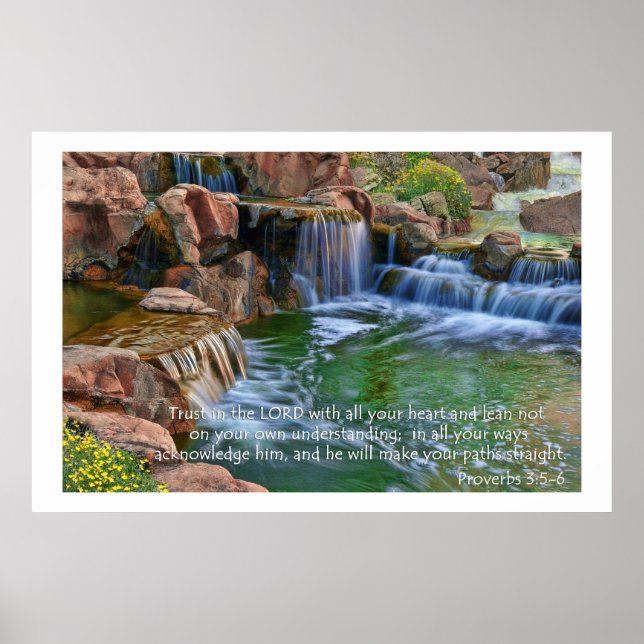 Póster Garden Of Eden Proverbs 3:5-6 Poster (Frente)