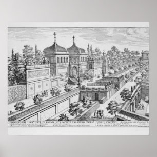 Póster Garden of the Duke of Parma on the Palatine Hill,