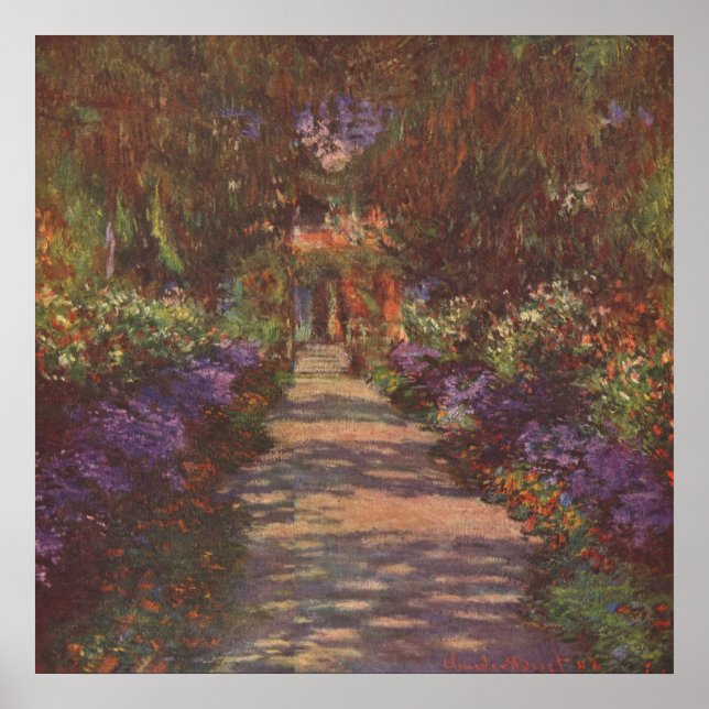 Póster Garden Way - Claude Monet - c1902 (Frente)